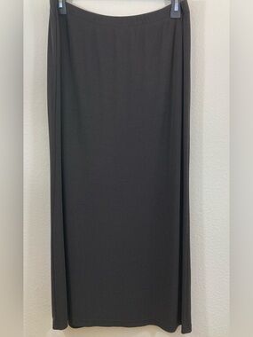 Express Brown Long Skirt Size M Stretch Pull On Elastic Waist